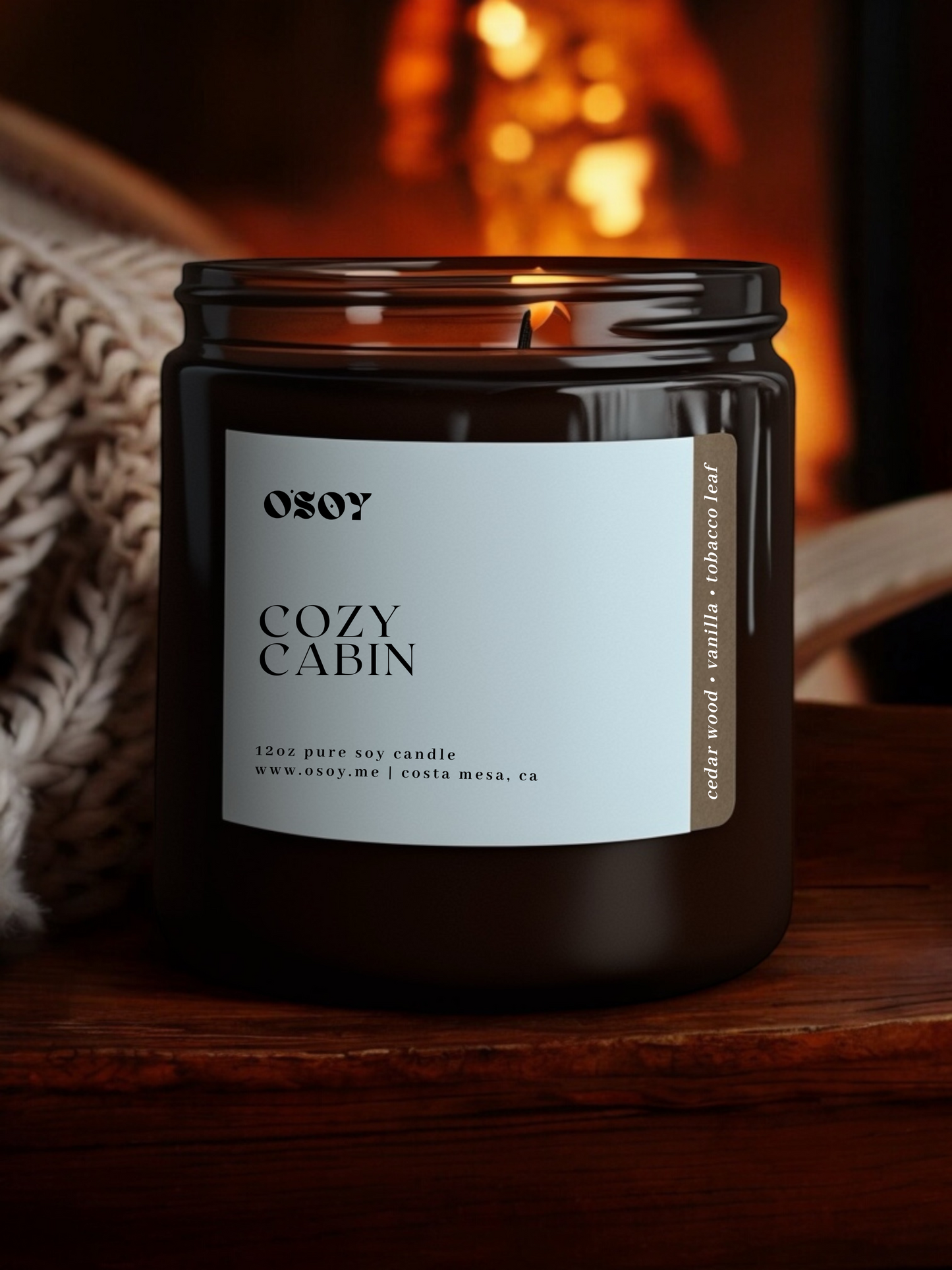 Cozy Cabin- Large 12oz Soy Candle