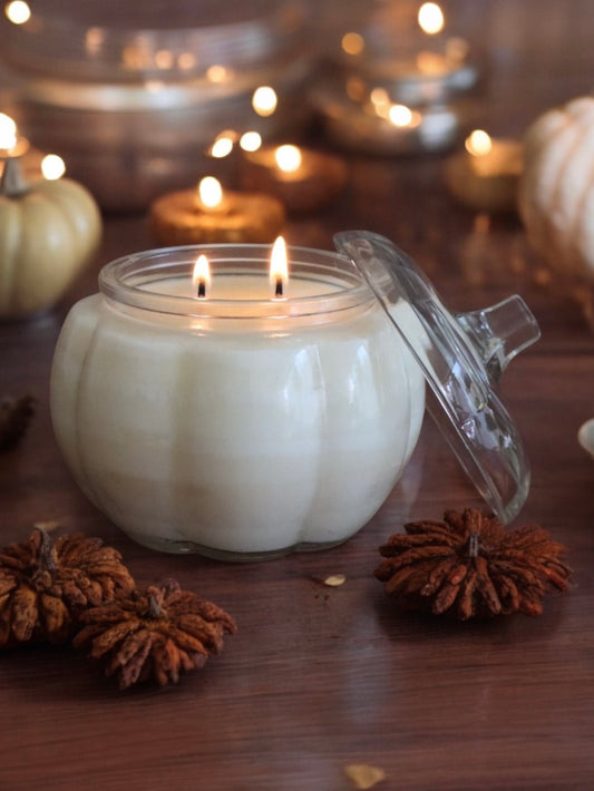 Pumpkin Decor Candle- Large 15oz Soy Candle