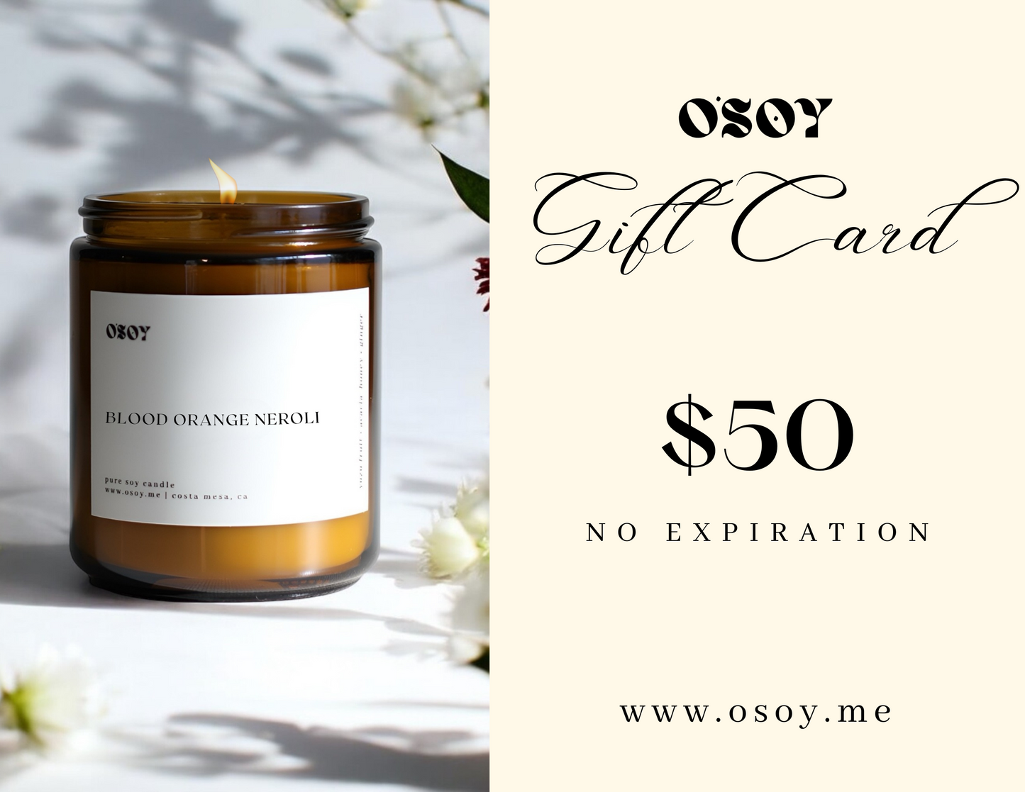 O'Soy Digital Gift Card