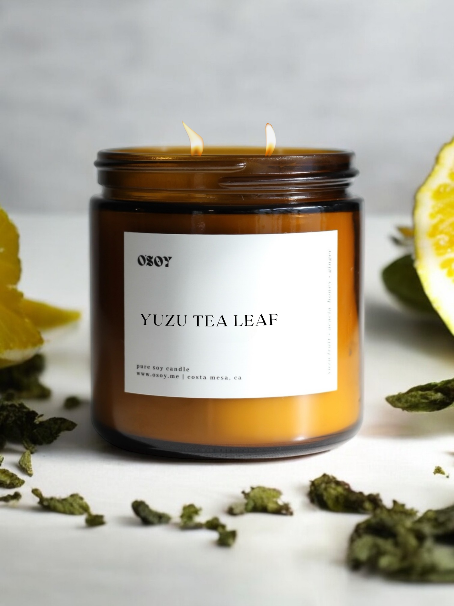 Yuzu Tea Leaf- Soy Candles (7oz & 12oz)